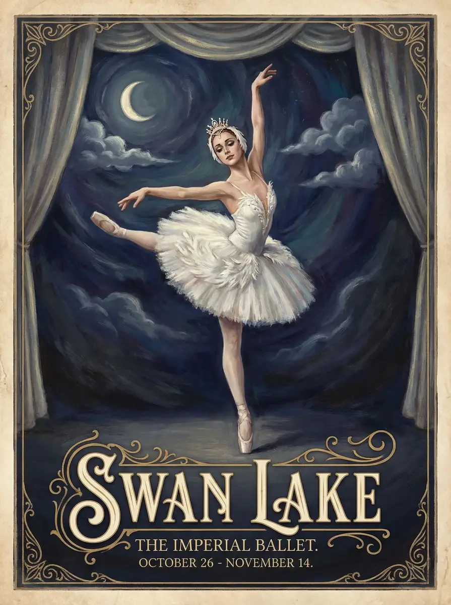 天鹅湖芭蕾舞剧海报 - 尤物视频